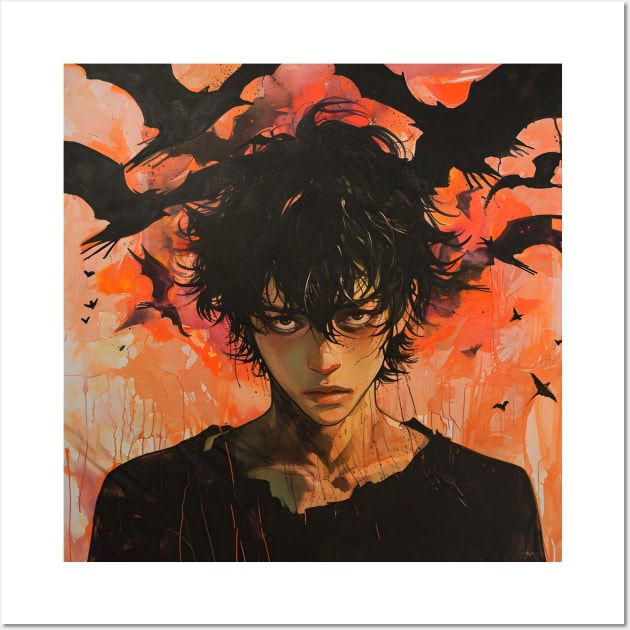 Soul-Shaking Despair: Unleashing Devilman CryBaby's Dark Fantasy Wall Art by insaneLEDP